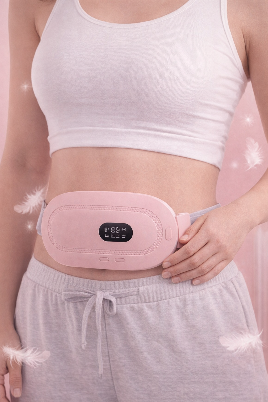 Ceinture chauffante massante pour soulagement des règles