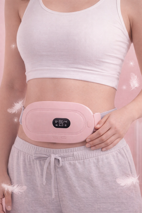 Ceinture chauffante massante pour soulagement des règles